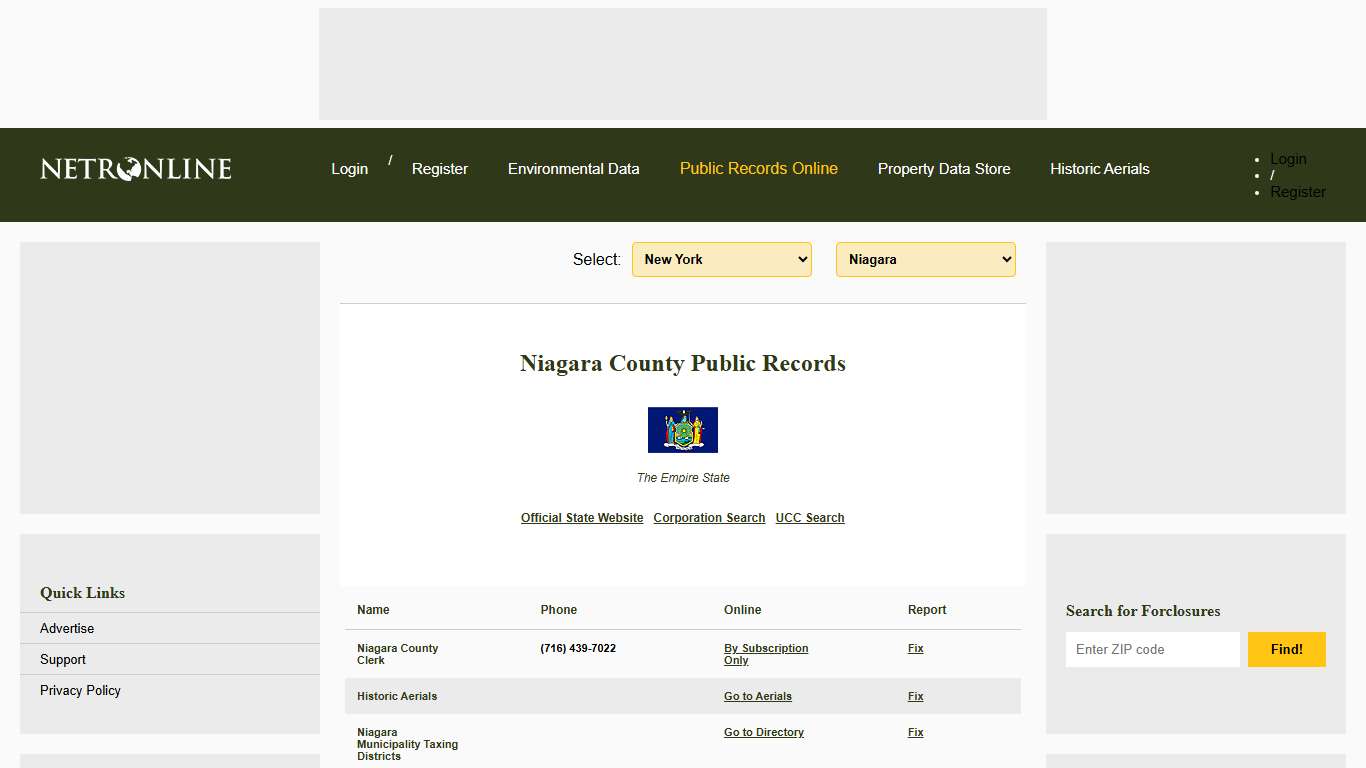NETR Online • Niagara • Niagara Public Records, Search Niagara Records, Niagara Property Tax, New York Property Search, New York Assessor