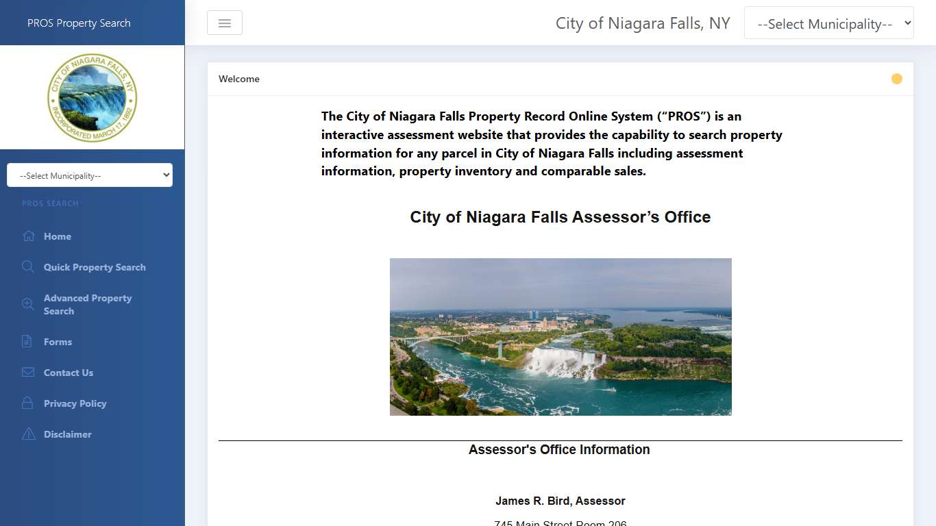 City of Niagara Falls - Assessment Search Online - PROS v1.0.0