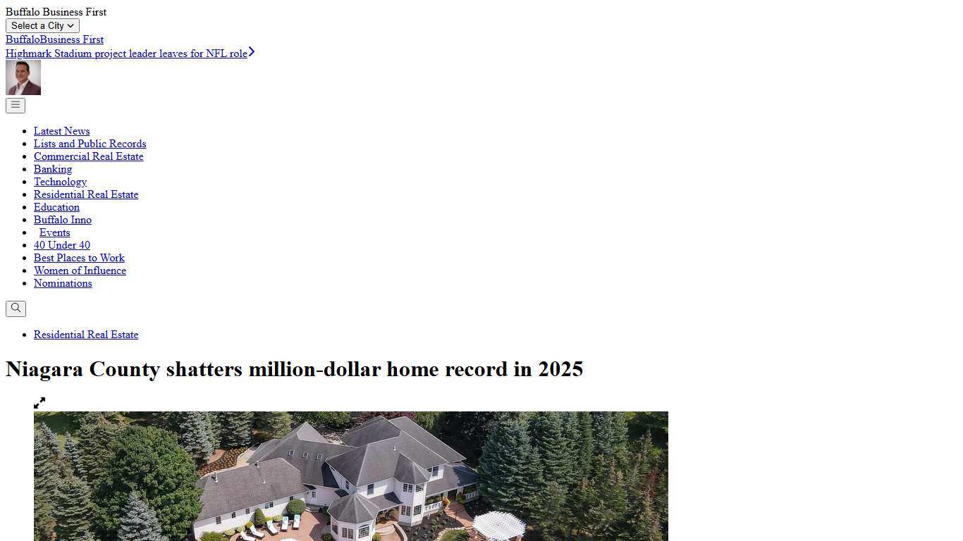 Niagara County hits record 7 million-dollar home sales in 2025 - Buffalo Business First